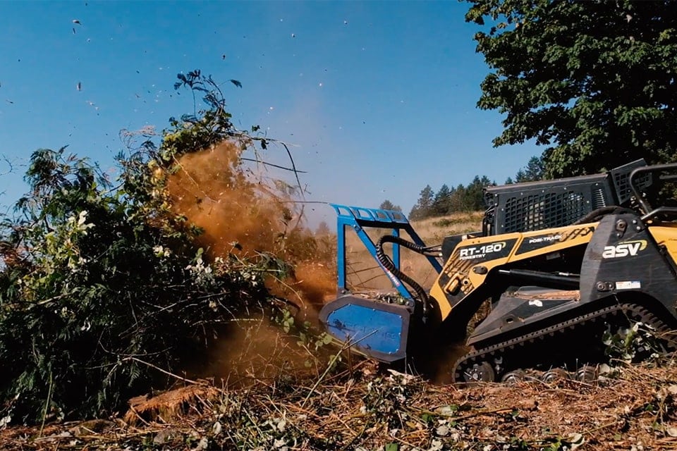 Heavy duty flail and fixed brush mulchers